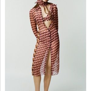 NWT Zara printed tunic bra and panty set